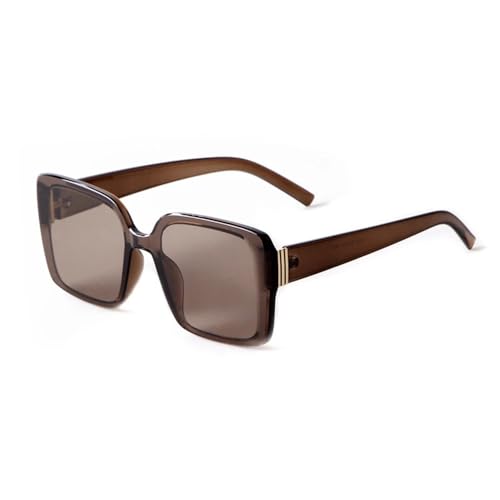 Lunettes de soleil de luxe carrées rose transparent grand format anti-UV