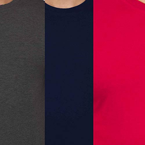 Image of Solid Men Half Sleeve Round Neck T-Shirt (Pack of 3)