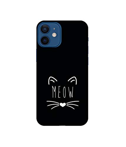 Image of Amazon Brand - Solimo Designer Meow 3D Printed Hard Back Case Mobile Cover for Apple iPhone 12 Mini