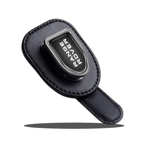 QOMAGO car Sunglass Holder Compatible with range rover alloy Leather Sun Glasses Eyeglass Hanger with car logo car accessories interior