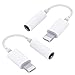 Produktbild [2 Stück] Kopfhörer Adapter für iPhone 11 Adaptor Dongle Anschluss 3.5mm Jack AUX Audio Kabel Kopfhörer für iPhone 11/X/XS/XR/8/7 Zubehör Kabel Splitter Musik Geeignet Ohrhörer Unterstützung Alle iOS