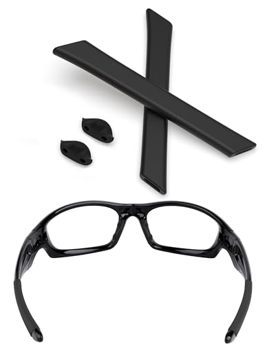 ToughAsNails Black Replacement Rubber Kits Ear Socks and Nose Pads for Oakley Straight Jacket 2007 Sunglasses