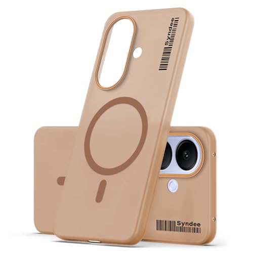 DL3 Mobilak Case Back Cover for Vivo V60 Lite 5G/4G Case, Sleek Frosted Translucent Back Only Compatible with Wireless Magnetic Accessories | Anti-Scratch Shockproof Phone Case (Brown)