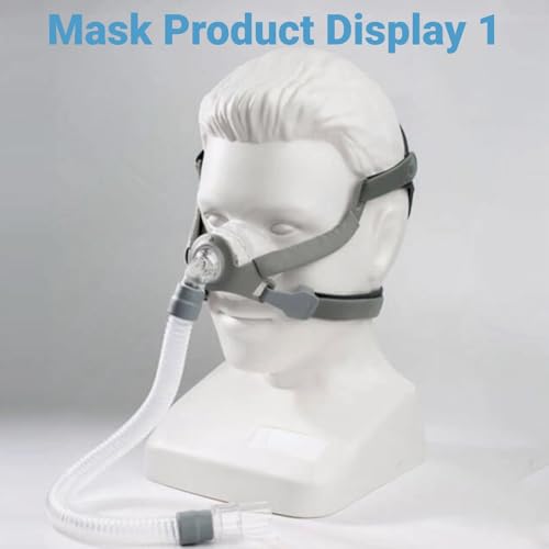 Image of Cpap Mask, Reusable CPAP Nasal Mask Kit - TMS Comfort Series Nasal Cpap Mask, Full Set Includes Headgear, Frame, Elbows and Nasal Cushion (Medium)