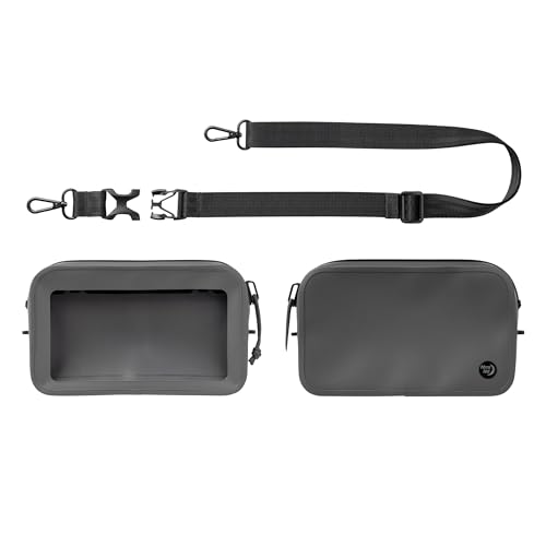 Nite Ize RunOff Mochila impermeable para cadera - esencial para playa y senderismo - bolsa para teléfono y esenciales de viaje - bolso cruzado para playa y viaje con clasificación IP67 - Carbón