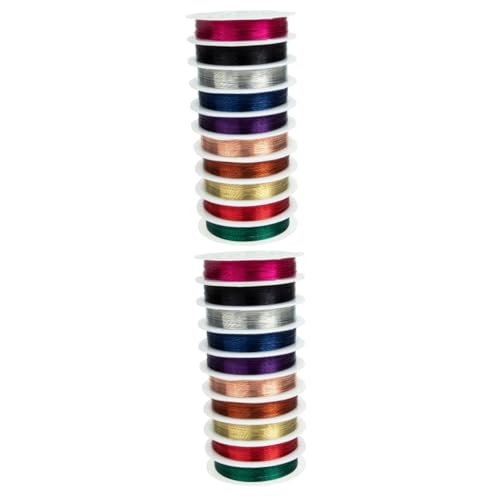 Alambre de joyería SHINEOFI de 10 rollos con cortadores y cuentas de engarce