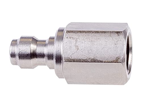 Air Venturi Male Quick-Disconnect, 1/8 BSPP Female Threads, Steel, Rated to 5000 PSI, Incl. Delrin Seal - Thumbnail 2