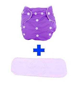 Baby Cloth Diapers with Wet-Free Inserts Adjustable, Reusable, Washable Cotton Nappies for Babies/Infants/Toddlers (0-2 years) - Pack of 1 (Random Colors)