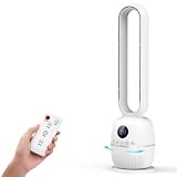 Ventilator ohne Rotorblätter, leiser Standventilator mit Fernbedienung, 12...