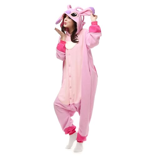 NAITOKE Animal Onesie Adults Halloween Costumes Cosplay Pajamas Pink