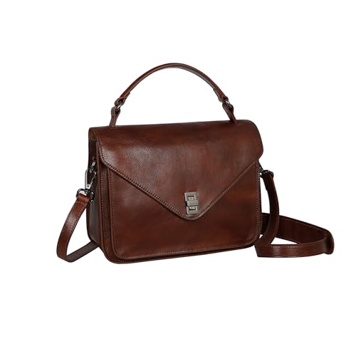 HESHE Genuine Leather Purses and Handbags for Women Shoulder Bag Satchel Purses Designer Crossbody Bags