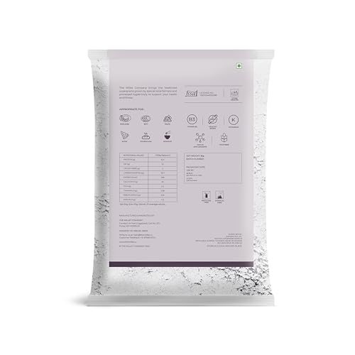 Image of The Millet Company Natural Millet Flour Combo Pack of 3 [1kg each] Ragi Flour, Jowar Flour, Bajra Flour Natural Farm Produce, High Fibre Flour (3.00, Kilograms)