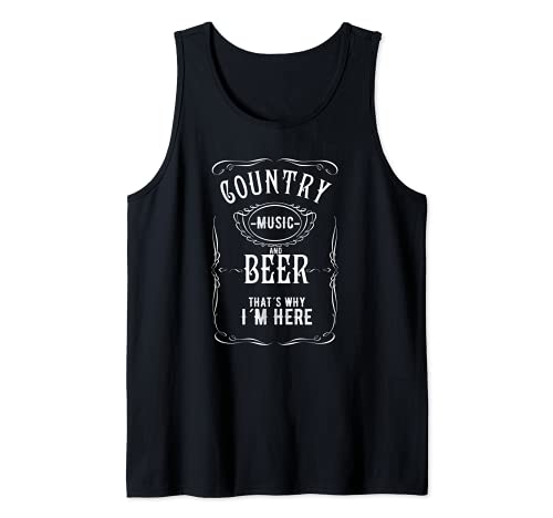 Country Music and Beer Por eso estoy aquí amante de la cerveza Camiseta sin Mangas