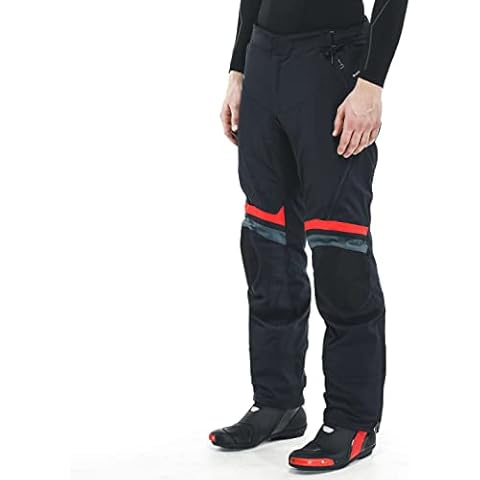 Motorradhose Dainese Carve Master 3 Gore Tex Pants wasserdichte Touringhose, Black/Lava-RED, 52 Cover