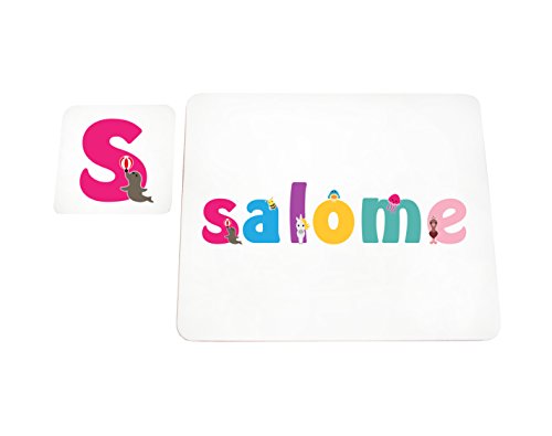 Napperon et dessous de verre Salomé le cadeau d'anniversaire illustré parfait