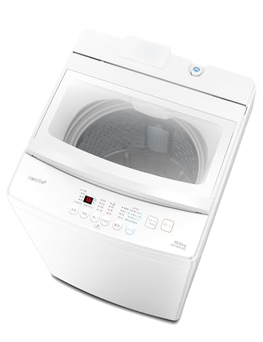 COMFEE' 洗濯機 10kg インバーター搭載 静音 3～4人用 風乾燥 予約 節水型 室内設置 ガラスドア ホワイト CA-100D1(W) (B0FMRN18YN) Amazon価格推移・価格追跡