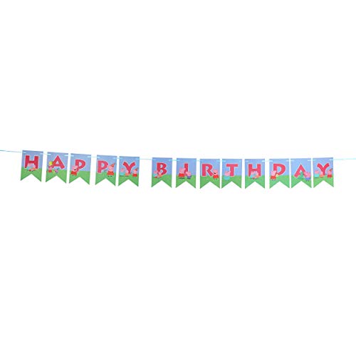 Image of WP WANNA PARTY Peppa Pig and Family Happy Birthday Banner Decoration for Peppa Pig Birthday Party Supplies
