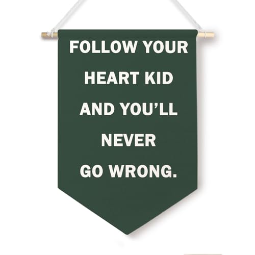 BlissfulAbon Mental Heath Canvas Banner - Inspirational Boys Room Wall Decor, School Counselor Banner Pennant Flag for Kids Room Playroom College Dorm Decor, 11 X 15 Inch