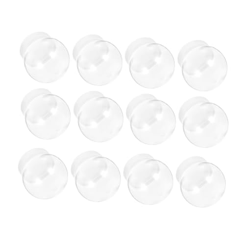 PartyKindom 12 Piezas Accesorios para Bolas de Nieve artesanía Fiesta Decoraciones navideñas decoración escama Globo de Agua de plástico Transparente Globo de Nieve Claro el plastico Blanco