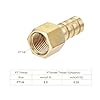 sourcing map Brass Barb Hose Fitting Connector Adapter 8mm Barbed x G1/8 Female Pipe with Hose Clamp 2Set #3