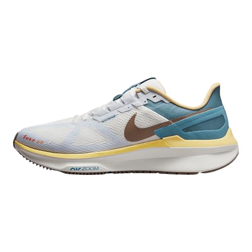 Nike Structure 25 Men's Road Running Shoes (HV5976-121, Summit White/Summit White/Soft Yellow/Mink Brown)