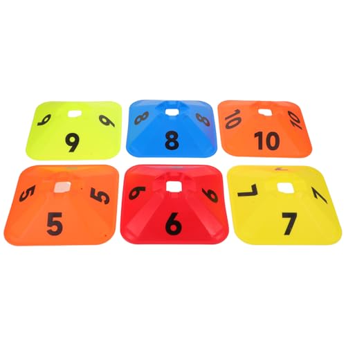 Diseño cuadrado en PE de discos Mobestech numerados 10 piezas para entrenamiento deportivo