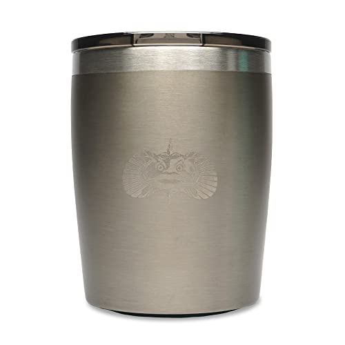 Toadfish Non-tipping 10oz Double Wall Insulated Stainless Steel Rocks Tumbler w/ East Slide Lid - Graphite