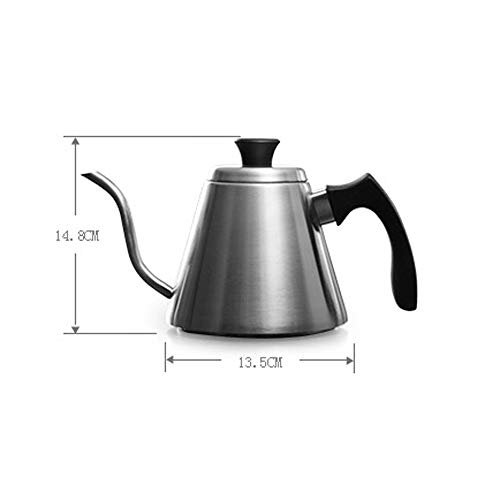NJBYX Tetera de goteo para té y café, hervidor de cuello de cisne de acero inoxidable para estilo barista - Imagen 3