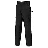 Dickies Two Tone IN30032 Arbeitshose, robuste Bundhose mit Cargotaschen (Schwarz, DE 58 (42/32))