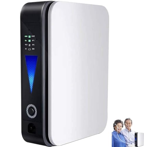 Máquina de oxígeno, concentrador de oxígeno portátil, dispositivo de oxígeno de 3 l/min, generador de oxígeno ajustable, trabajo silencioso for uso doméstico y de viaje, purificador de aire for automó