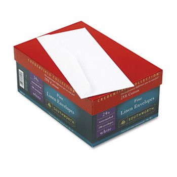 Southworth Credentials Collection 25% Cotton Fine Linen #10 Envelope ENVELOPE,LN#10,25% CT,WE (Pack of3)
