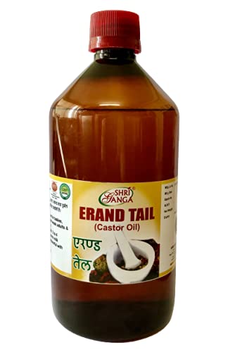 Shri Ganga Erand oil (500 ML) 100% Pure Cold Pressed Castor Oil | Provides Effective Relief from Constipation