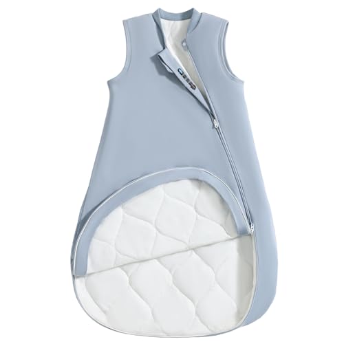 Image of 2.5 Tog Baby Sleep Sack, Supersoft Quilted Cotton Thermostatic Toddler Sleeping Sack for Babies Infant, 2-Way Zipper Warm Comfy Baby Wearable Blanket