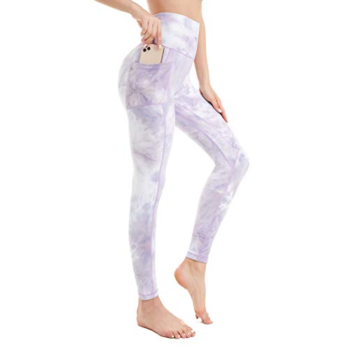 Image of iniber High Waisted Yoga Pants with Pockets for Women 4-Way Stretch Soft Running Workout Leggings Athletic Yoga Pants