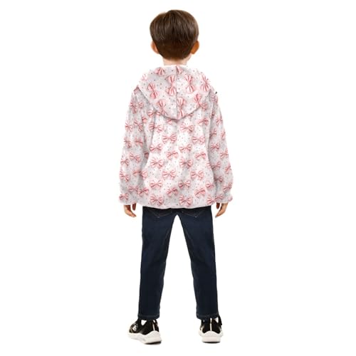 Bows Boys Fleece Coat,Children's Zip-Up Hoodie Jacket,Baby Warm Fashion Outerwear 3-10T,A1132744