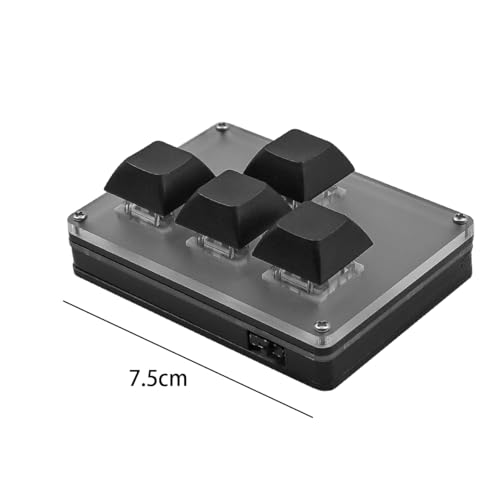 Clavier personnalisable sans fil à 4 touches RVB Bluetooth hotswap - 4