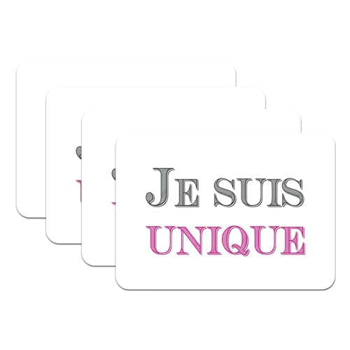 Sets de table rose lot de 4 avec message unique, idée cadeau crémaillère - 2