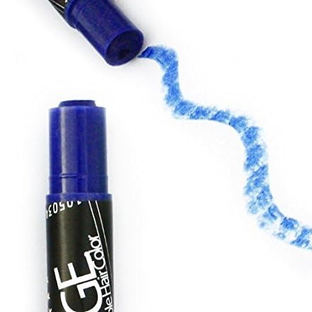 Dark Blue Azure Hair Chalk - Edge Blendable Hair Color for All Type of Hair, Brown Hair, Dark Hair, Temporary Hair Color Wax Great for Christmas Gift, Birthday Gift, Party Favor Gift, Halloween Gifts