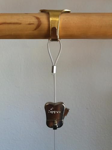 Image of STAS Windsor Traditional Wood Picture Rail Crown Moulding - 47 Inch + 2X Gold /Brass Moulding Hooks, 2X Clear Cords and 2X Picture Hooks