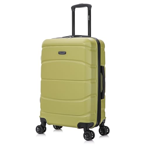 Image of DUKAP SENSE 24-Inch Medium Hardside Spinner Luggage Durable Zippered Green
