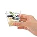 Lyellfe 100 Pack 4 Oz Dessert Cups with Spoon, Clear Plastic Cups, Mini Disposable Square Parfait Shooters Cups for Appetizer, Ice Cream, Pudding, Tasting Party