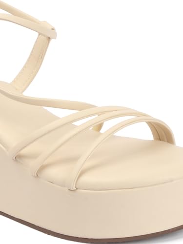 Image of TRYME Women Multi Strap Comfort Open Toe Stylish Daily Wear Wedge Heel Sandals