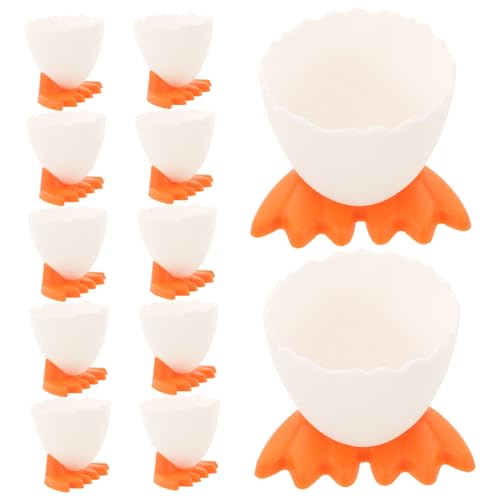GLEAVI 12 Pack Egg Cup Tray Holder for Soft-boiled Eggs Pp Material Easter Decorative Stand for Breakfast