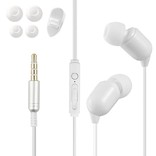 Fiauli Auriculares con Cable de 3 Metros y 3,5mm, Auriculares de Sonido HiFi, transmisión de Ruido, Universal en Vivo con/sin micrófono, Bajos para Estudio Deportivo con micrófono