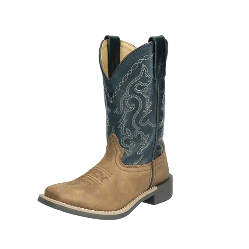 Smoky Mountain Western Boots Boy Midland Brown Distress Midnight 3300C3
