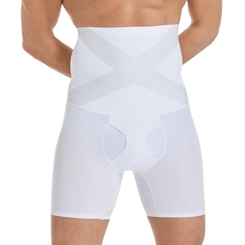 TELEWEE Men`s Shapewear Tummy Control Shorts Compression, Slimming Body Shaper,Men ...