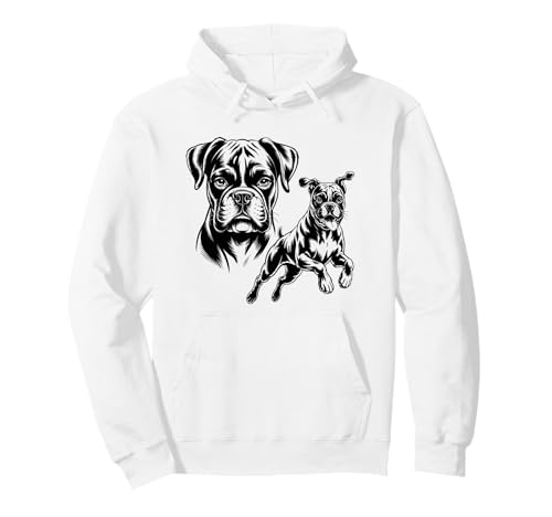 Süßer Boxer Hund Herren Damen Kinder Deutscher Boxer Pullover Hoodie