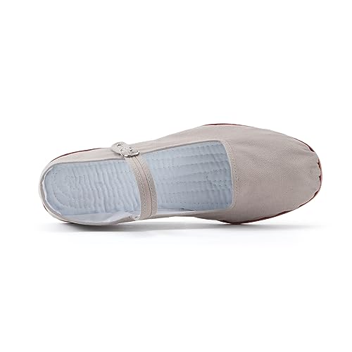 Image of Womens Classic China Flats, Casual China Doll Shoes, Cotton Mary Janes, Chinese Tai Chi Shoes