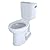 TOTO CST244EFR#01 Entrada Two-Piece Elongated 1.28 GPF Universal Height Toilet with Right-Hand Trip Lever, Cotton White