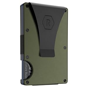RIDGE wallets for men – The Ultimate RFID Wallet for Modern Dads – Slim, Stylish, and RFID Blocking – Aluminium Card & Money Clip Wallet (Matte Olive)